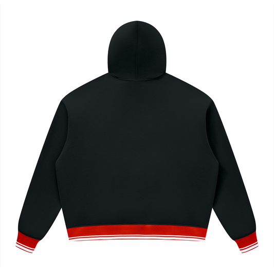 Unisex Oversized Color Block Fleece Hoodie
