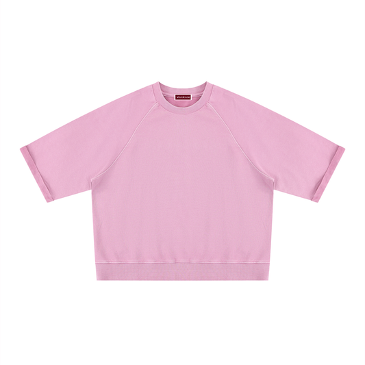 Unisex Vintage Wash Boxy Short Sleeve Sweatshirt