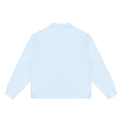 Unisex Loose Long Sleeve Polo Shirt