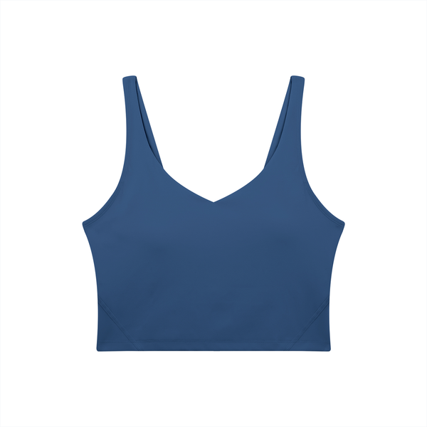 Soutien-gorge de sport de yoga à col en V pour femmes