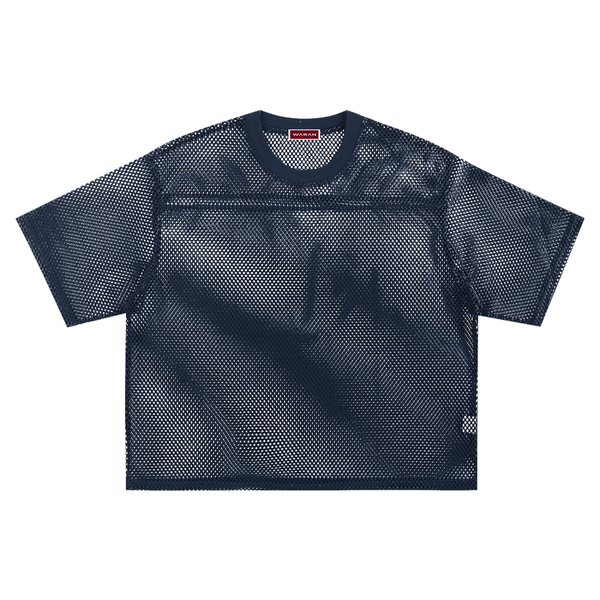 Waran mesh crew neck Boxy T-Shirt