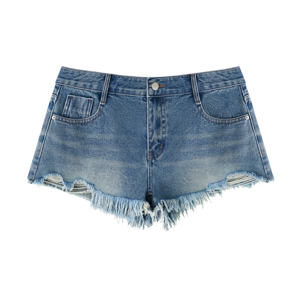 Waran Women’s Vintage Wash Raw Hem Denim Shorts