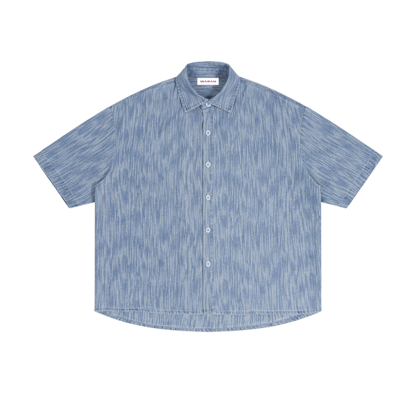 Waran Unisex Boxy Vintage Wash Denim Shirt