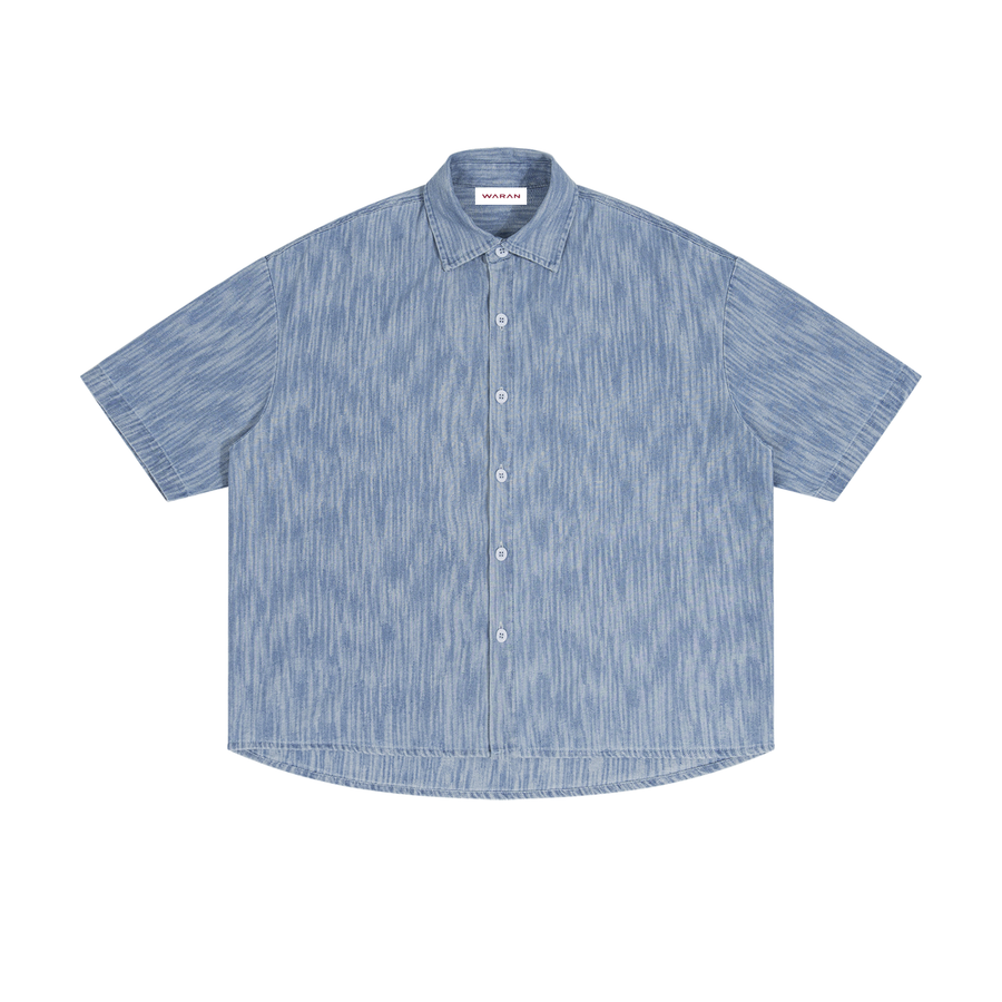 Waran Unisex Boxy Vintage Wash Denim Shirt