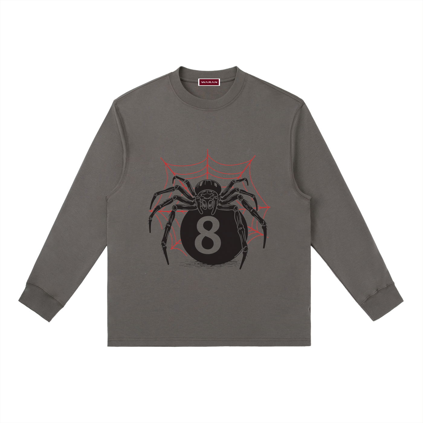 Crewneck Long-Sleeve T-Shirt | Spider eight