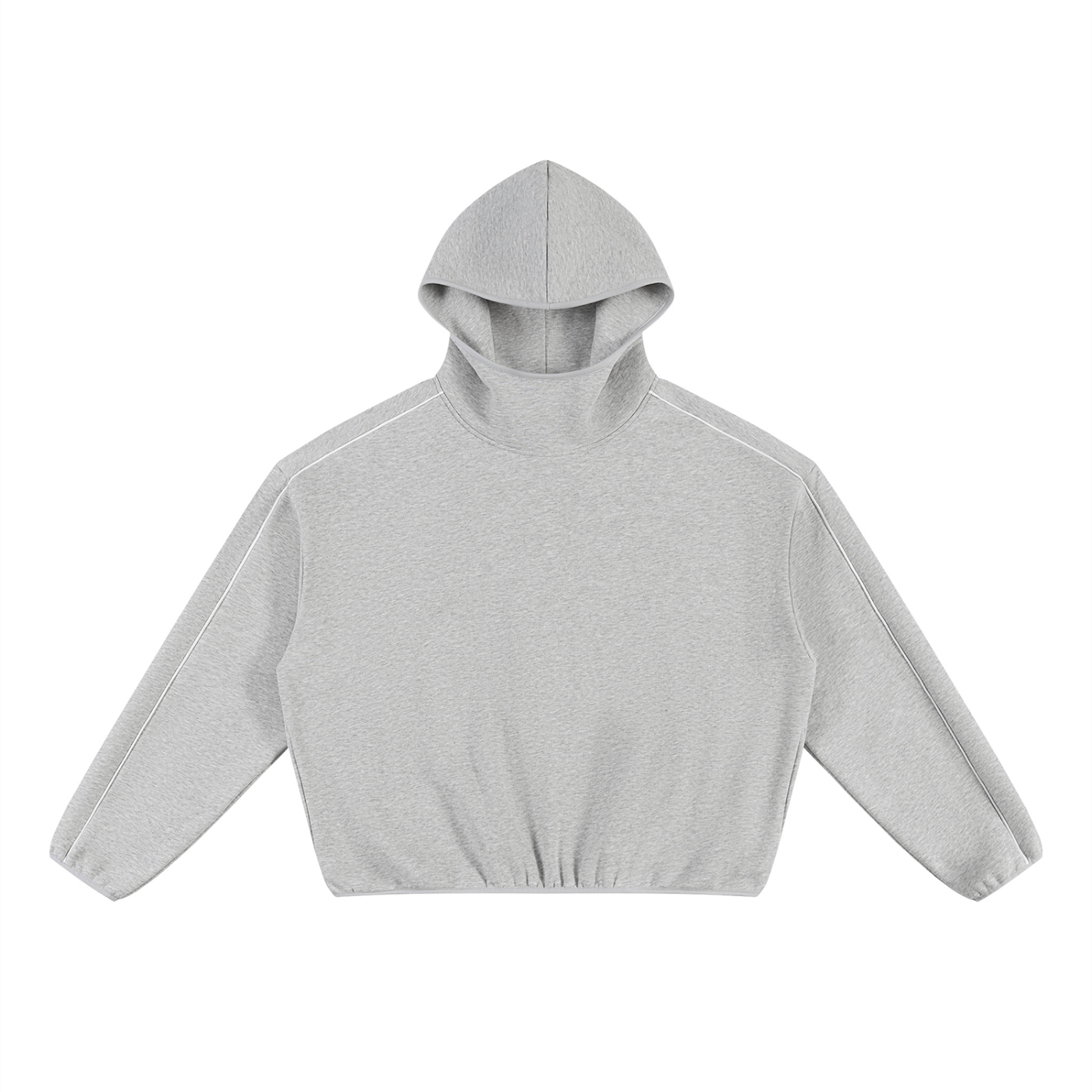 Unisex Boxy Piping Fleece Hoodie