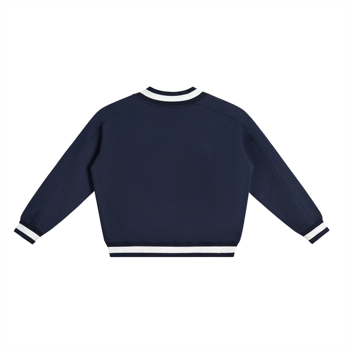 Waran V-Neck Contrast Collar Boxy Sweatshirt