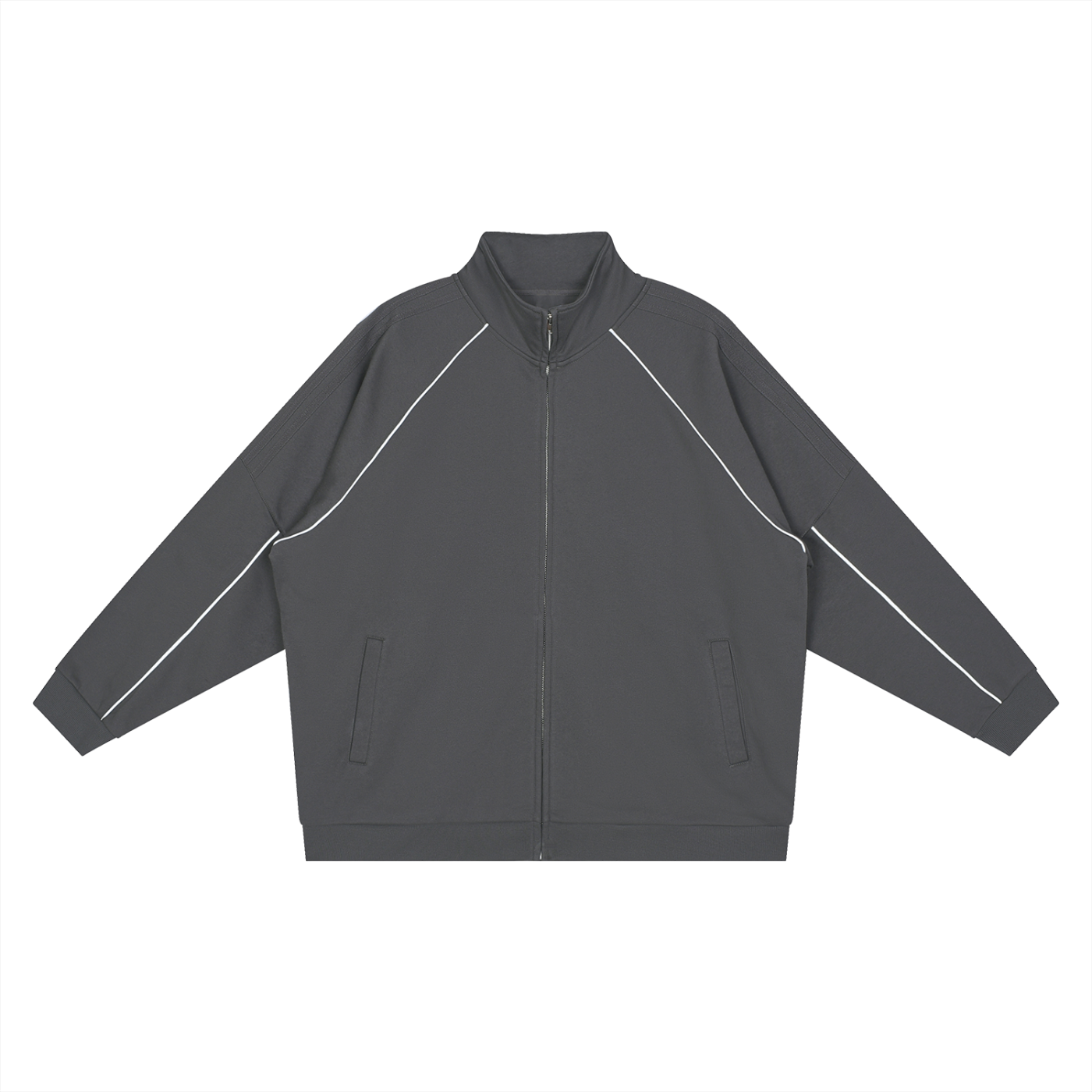 Waran Reflection Striped Raglan Sleeve  Jacket
