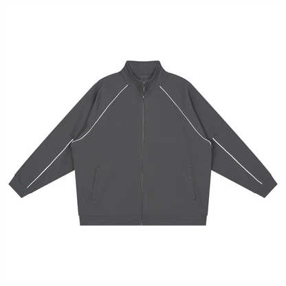 Waran Reflection Striped Raglan Sleeve  Jacket