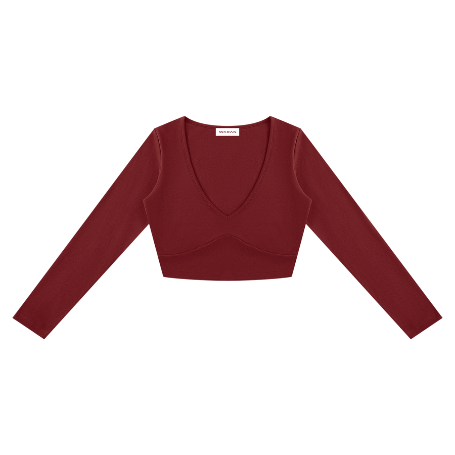 Women's Cropped Long Sleeve T-Shirt