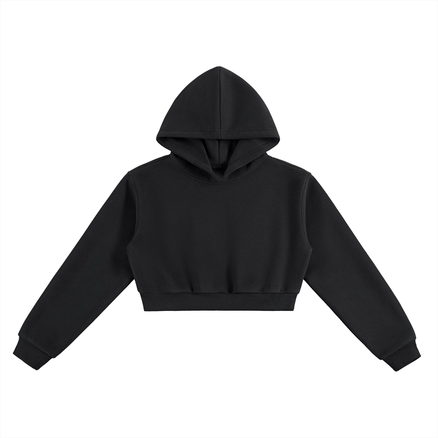 Womens Cropped stringless Hoodie