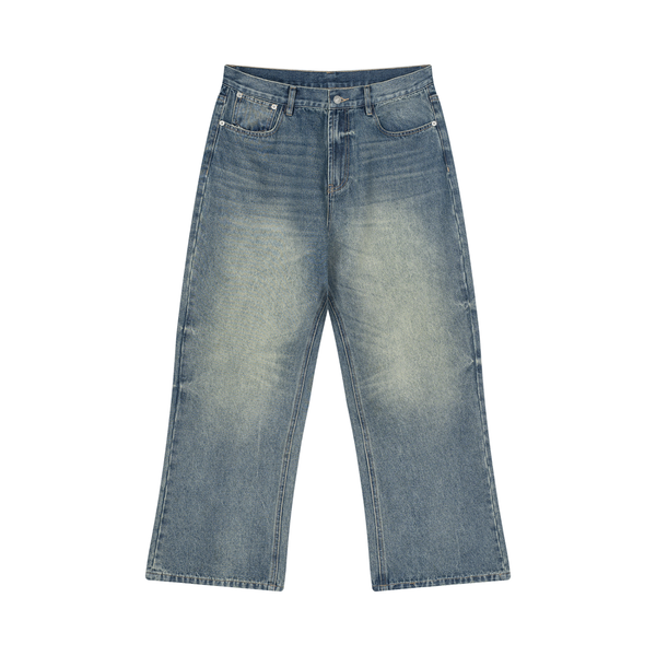 Waran Men’s Vintage Wash Wide Leg Jeans