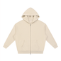Unisex Loose Solid Full Zip Hoodie