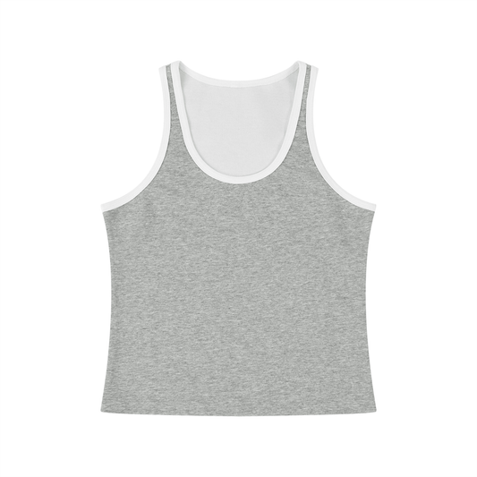 Women's Color Block Cropped Tank Top