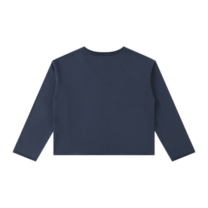 Women's Raw Hem Long Sleeve T-Shirt