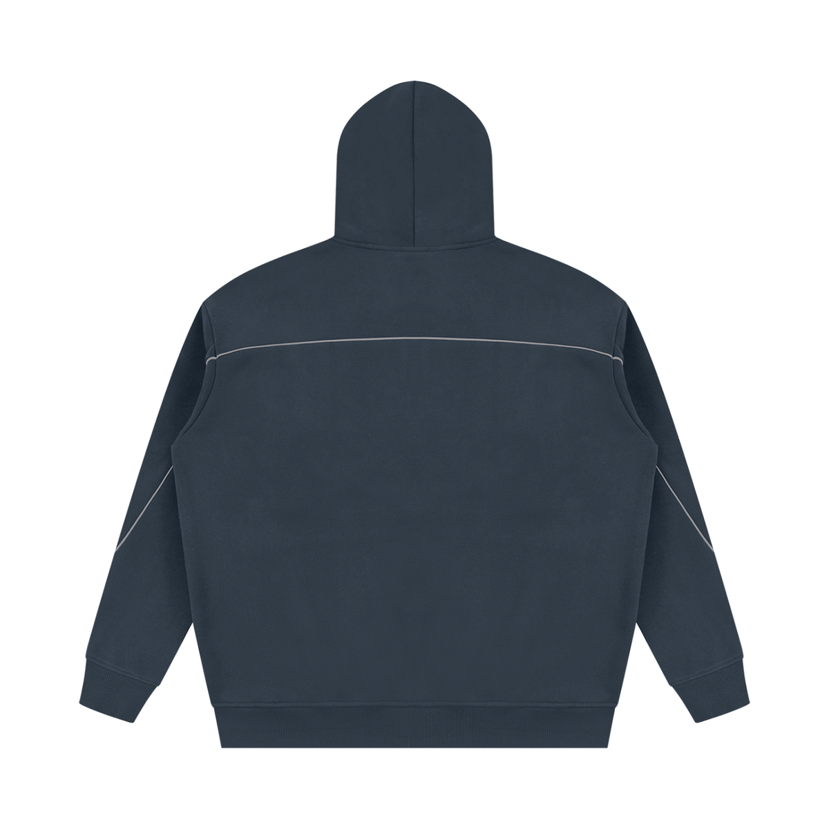Unisex Oversized Piping Fleece Hoodie