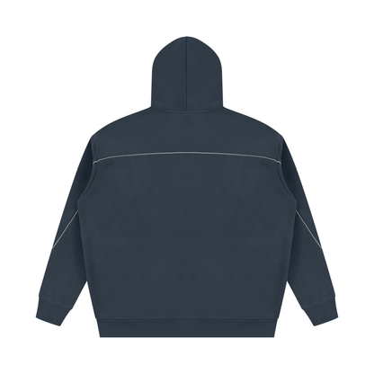 Unisex Oversized Piping Fleece Hoodie