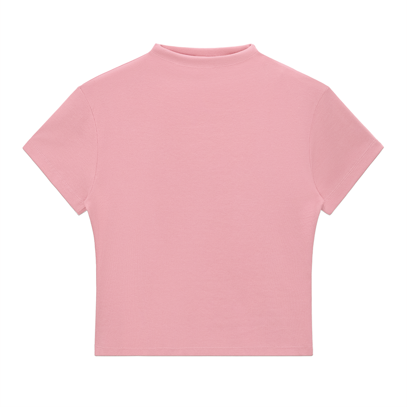 Womens Slim Fit Mock Neck T-Shirt