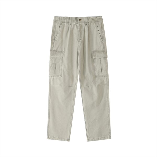 Pantalon Cargo en Coton à Taille Élastique 300 g/m²