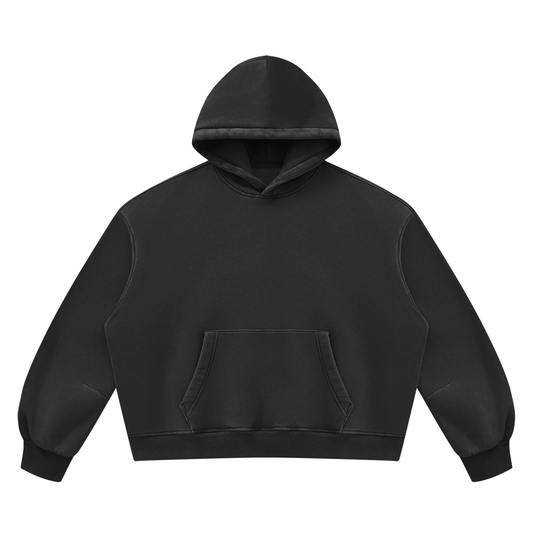 Unisex Vintage Wash Boxy Fleece Hoodie