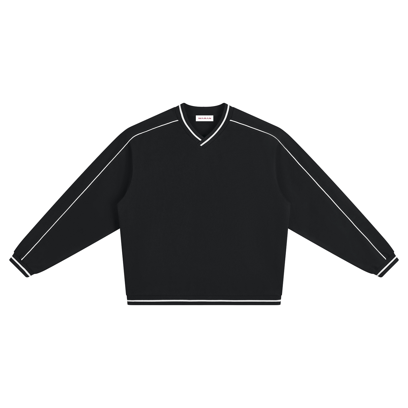 Unisex Color Block V-Neck Sweatshirt