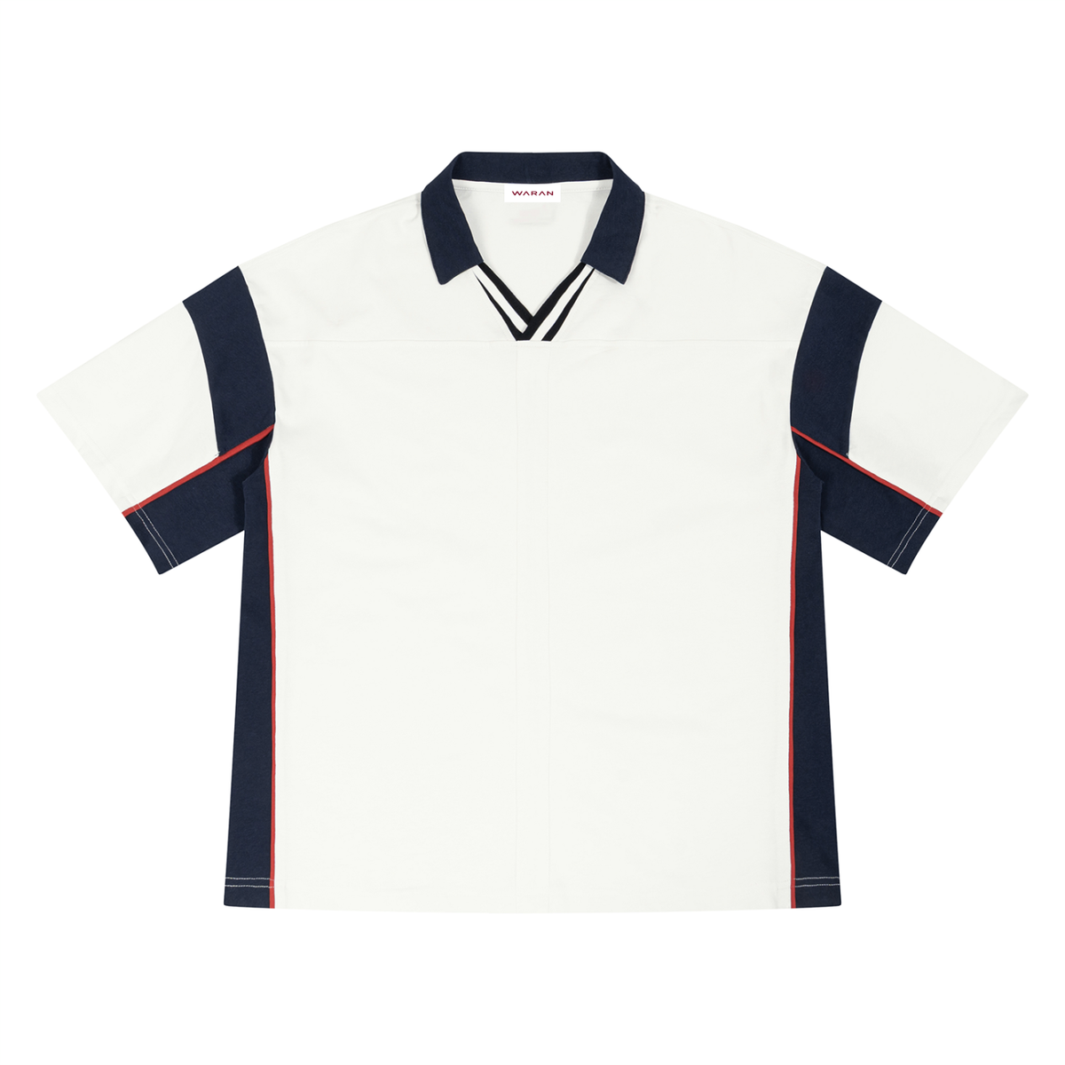Unisex Boxy Color Block Polo Shirt