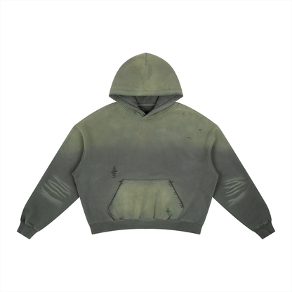Waran Frayed Sunfade Boxy Fleece Hoodie