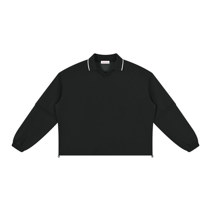 Boxy Collared Detachable Sweatshirt