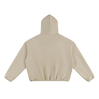 Unisex Boxy Piping Fleece Hoodie