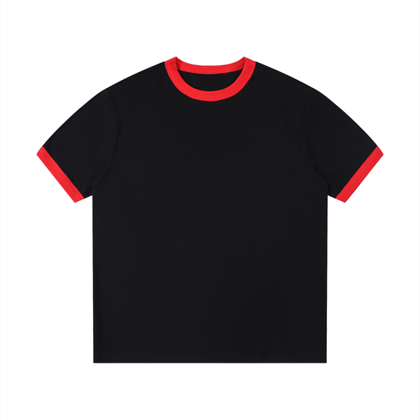 Waran Unisex Contrast Edge Ribbed Crewneck T-Shirt