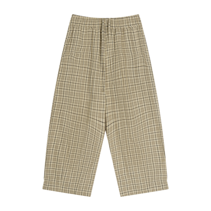 Unisex Plaid Wide Leg Pants