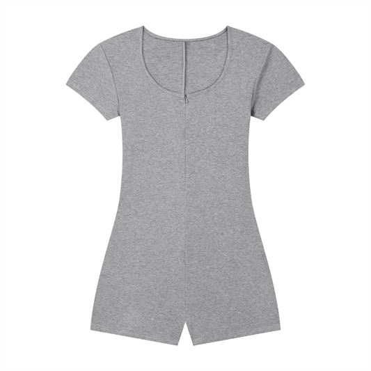Women's Dual-Function Cape Tie-Waist Romper 250GSM