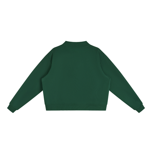 Fleece Mock-Neck Crew Sweatshirt NW