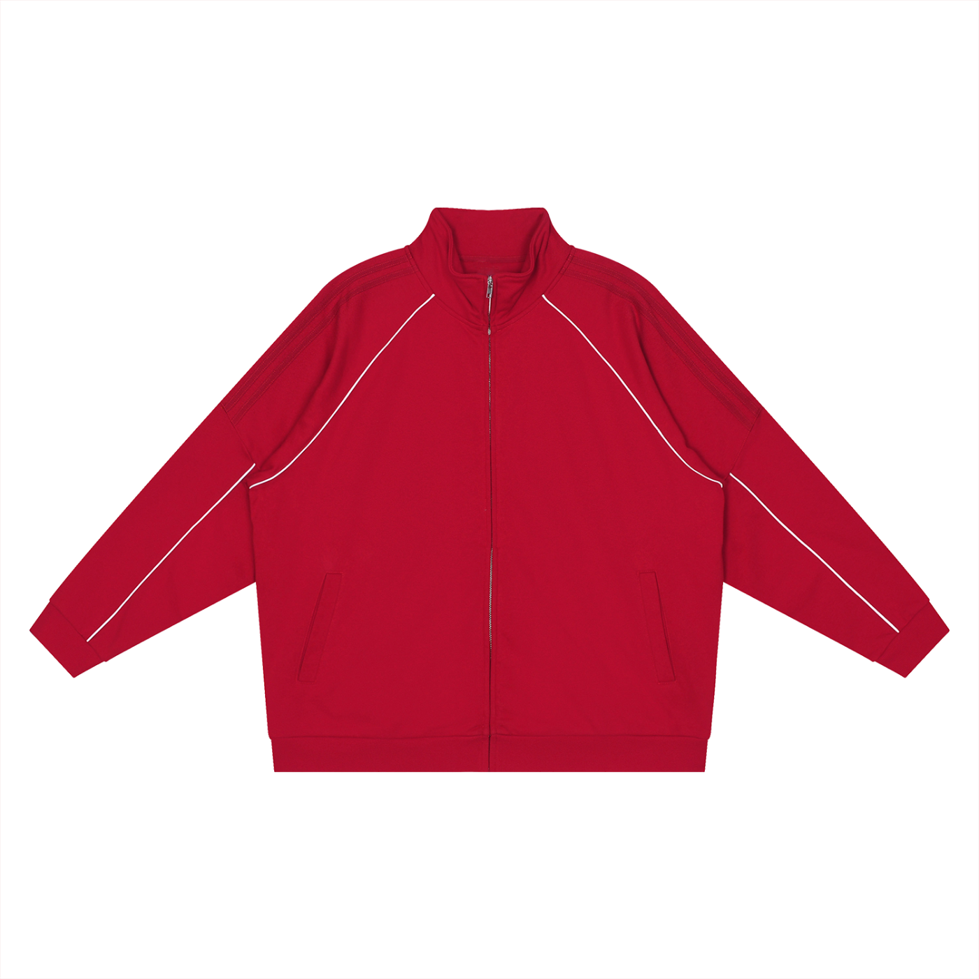Waran Reflection Striped Raglan Sleeve  Jacket