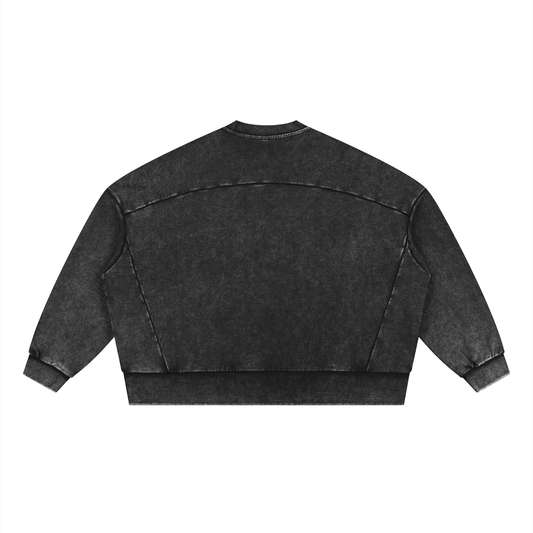 Waran Unisex Mineral Wash Boxy Sweatshirt 380GSM