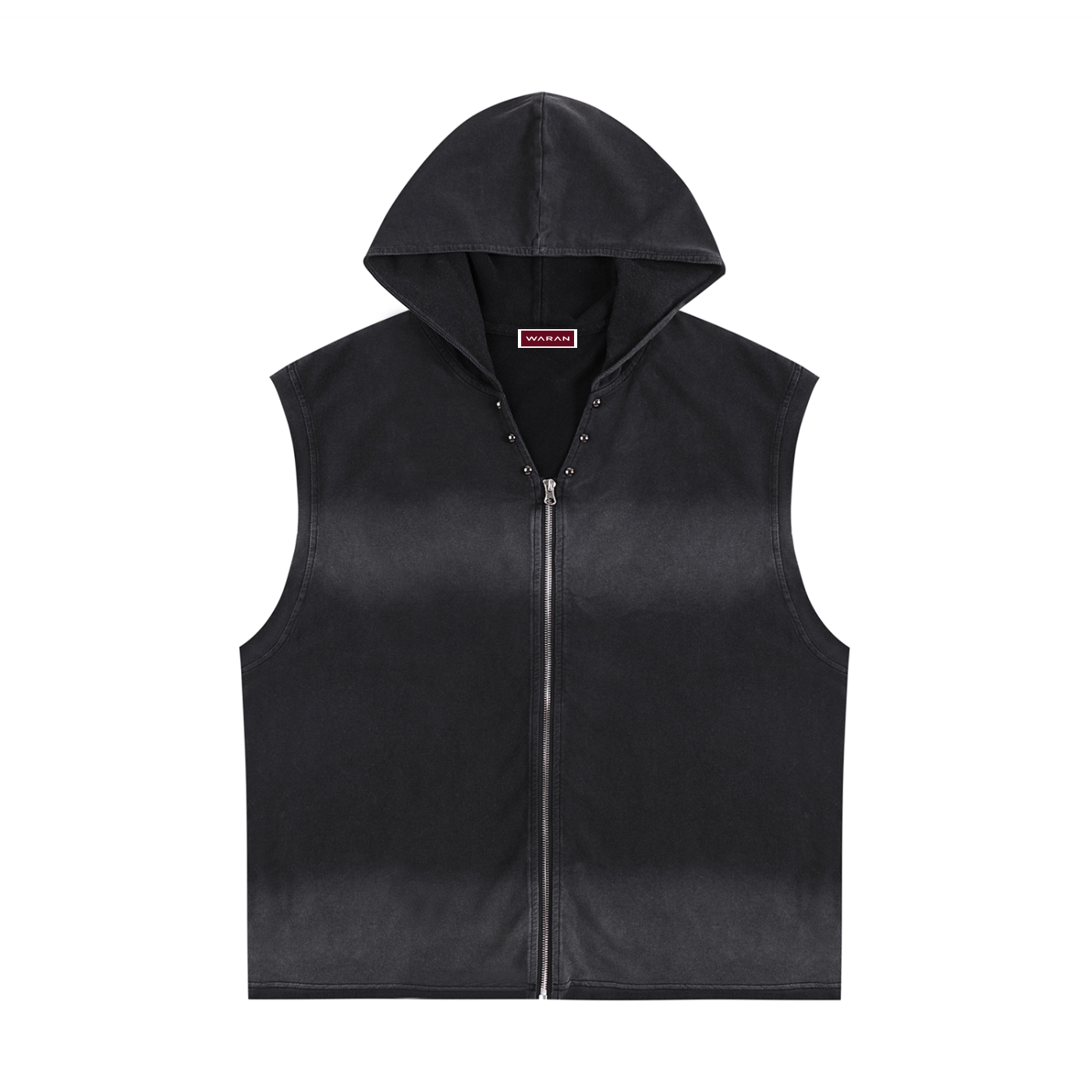 Débardeur à Capuche Zippé Lavé Waran Vintage 240GSM