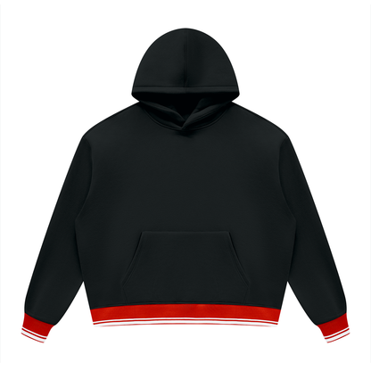Unisex Oversized Color Block Fleece Hoodie