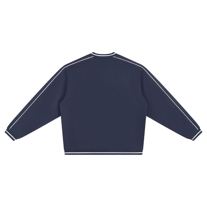 Unisex Color Block V-Neck Sweatshirt