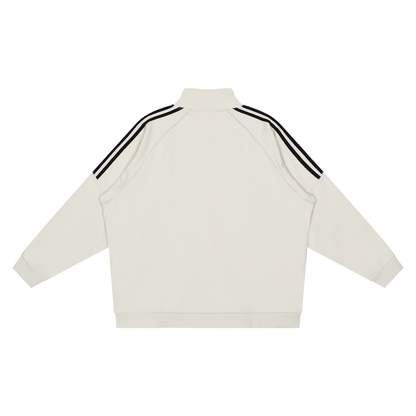 Waran Reflection Striped Raglan Sleeve  Jacket