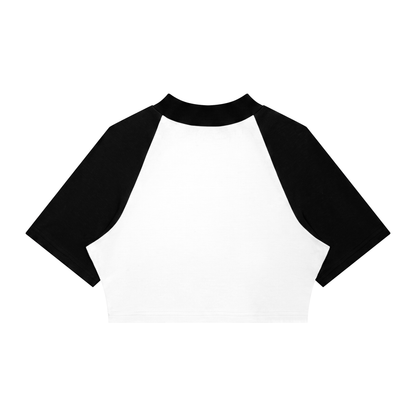 Women’s Color Block Raglan Crop T-Shirt