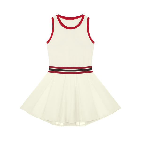 Robe sans manches trapèze color block pour femme