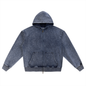Waran Snow Wash Oversized Zip-Up Hoodie