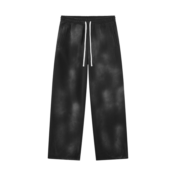 Pantalon de jogging unisexe en molleton délavé à jambes larges 350 GSM