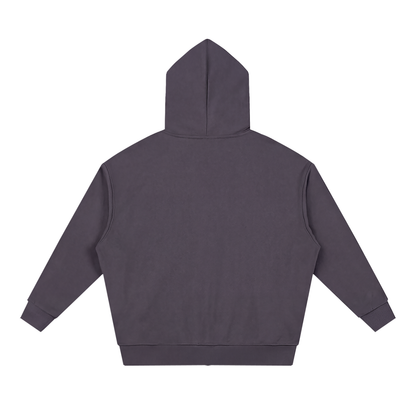 Waran Unisex Loose Solid Full Zip Hoodie