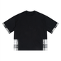 Unisex Plaid Paneled T-Shirt