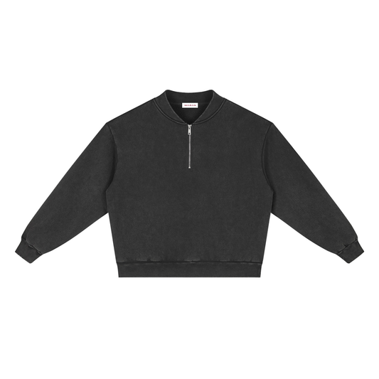 Vintage Wash Fleece Quarter Zip Sweatshirt