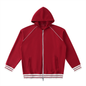 Striped Trim Zip-Up Hoodie