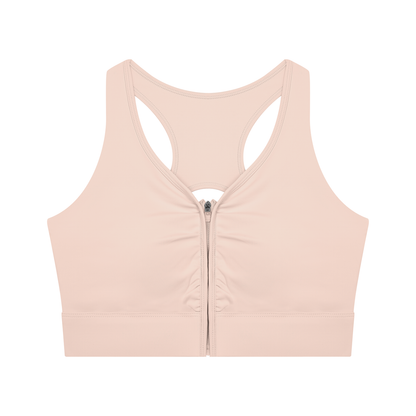 Women’s Cropped Zip Yoga Sports Bra