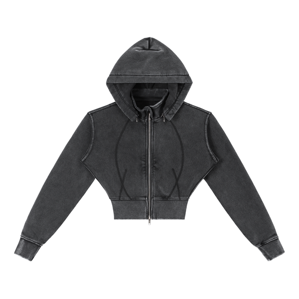 Waran Women’s Vintage Washed Cropped Fleece Hoodie