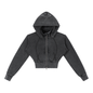 Vintage Washed Cropped Fleece Hoodie